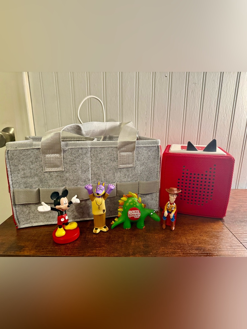 Red Tonies Box Player for Kids withCarrying Case and Character Tonie Figures